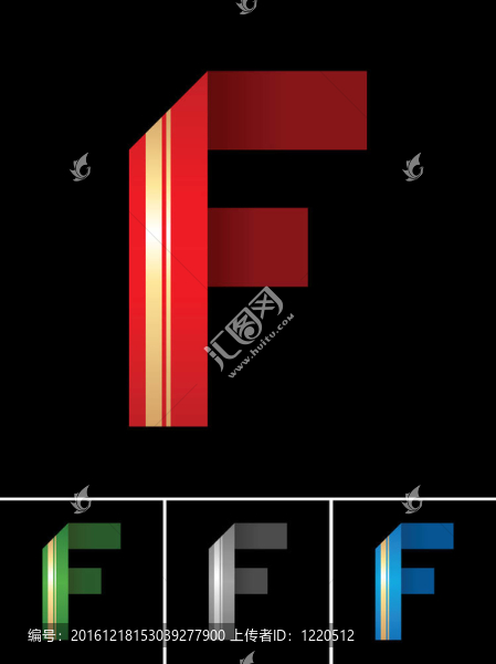 ABC字體從彩色設(shè)置色帶拉丁字母F
