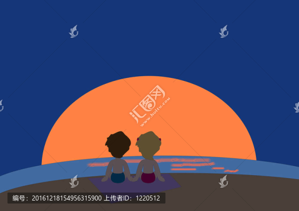 可愛的落日
