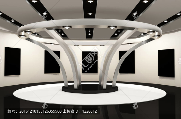 空框畫(huà)廊空間。圓形建筑