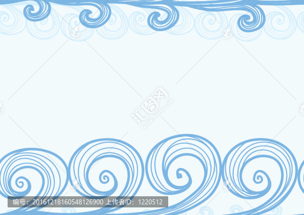 手繪海浪