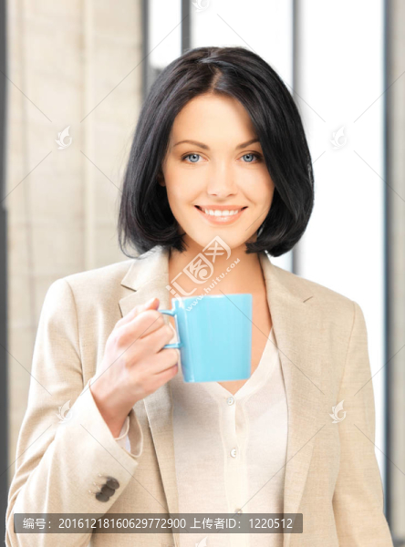 可愛(ài)的女商人與杯