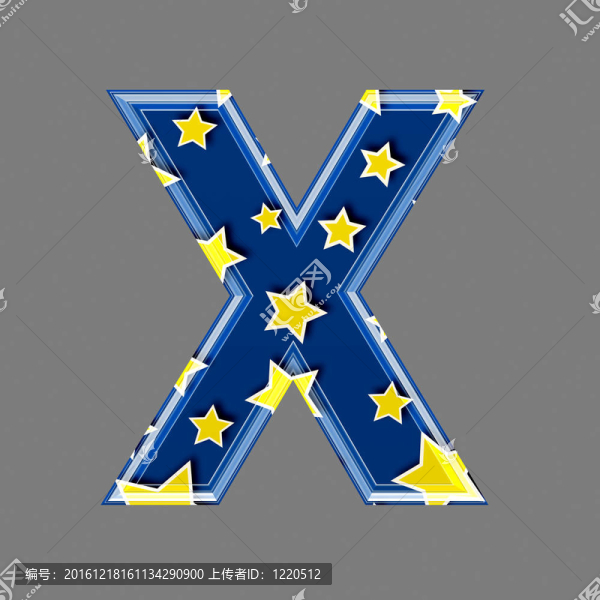 三維字母星圖案