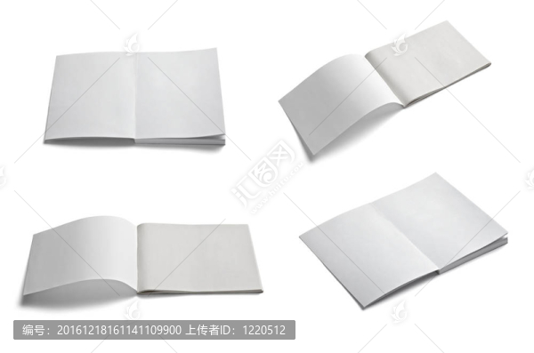 傳單筆記本教科書白紙空白模板