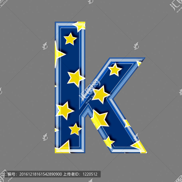 三維字母星圖案