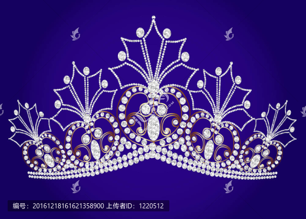 美麗的王冠的女性婚禮上我們把藍(lán)色的背景