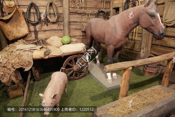 展覽會(huì)；馬；豬；馬車；軛；苗圃