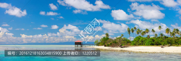 熱帶島嶼的全景