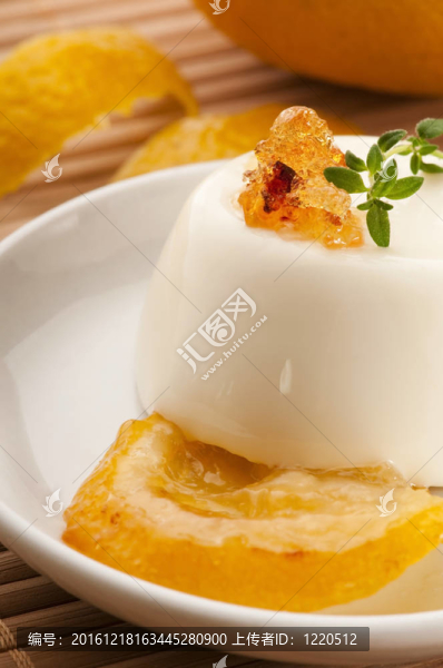 香草布丁甜點(diǎn)檸檬香草
