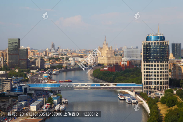 莫斯科國際商務中心商業(yè)步行橋；全景圖；上海市；俄羅斯；國際商務中心