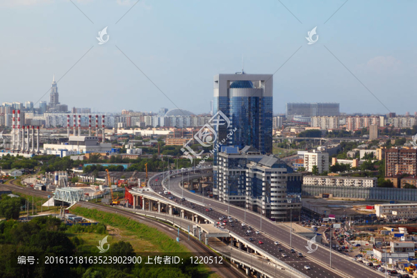 北塔-新現(xiàn)代商務(wù)中心第三環(huán)。莫斯科全景；俄羅斯