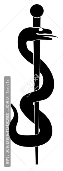 桿的阿斯克勒庇俄斯蛇符號說明