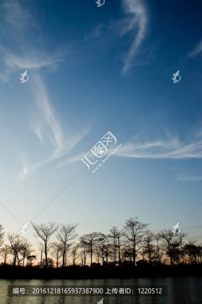 傍晚的天空。