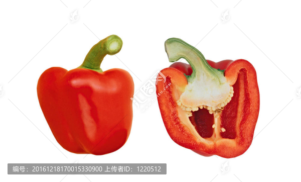紅甜椒兩半