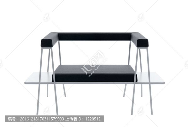 黑色扶手椅分離