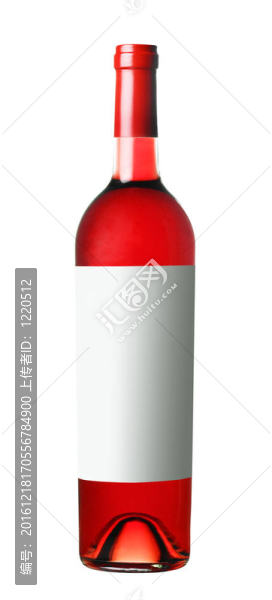 白葡萄酒瓶中的紅酒