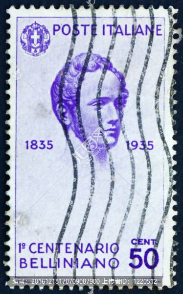 郵票意大利1935文森佐貝利尼歌劇作曲家；