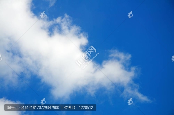 積云對藍天。