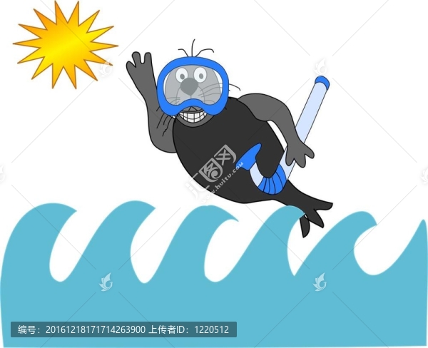波浪中的浮潛密封