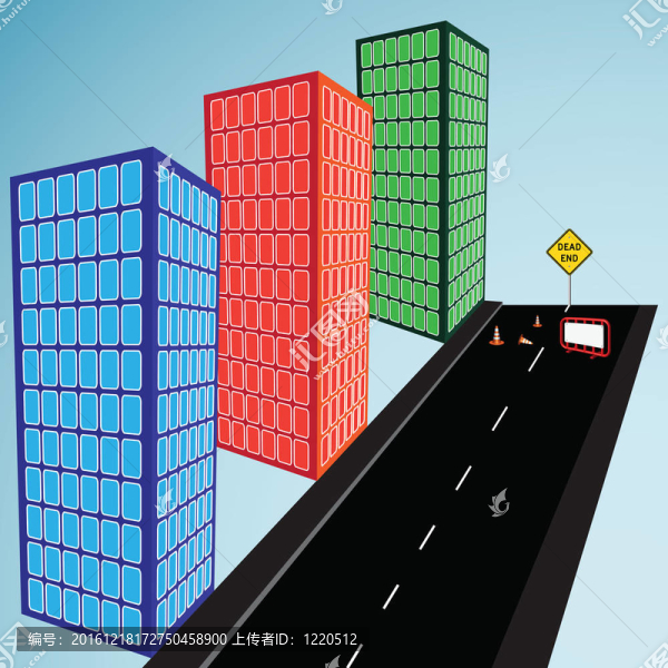 三維建筑與街道