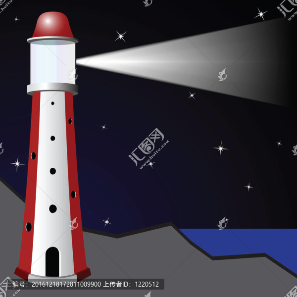 夜晚燈塔