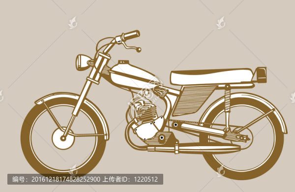 助力車的輪廓在棕色的背景；