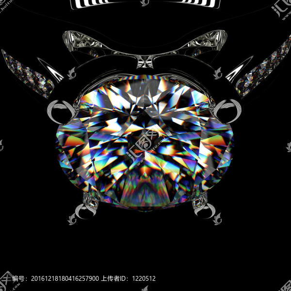 鉆石戒指3D渲染