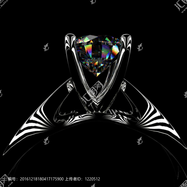 鉆石戒指3D渲染
