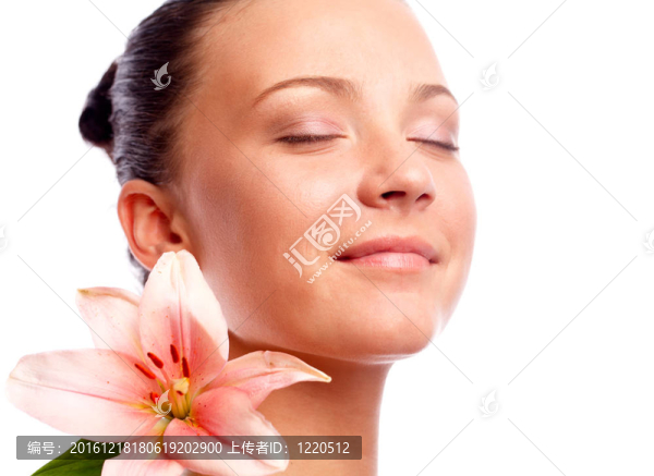 女人與花
