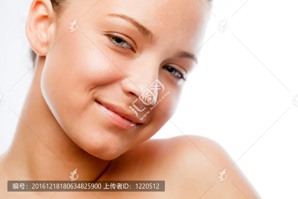 美女臉部特寫。