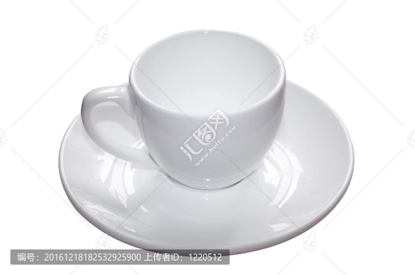 茶托上的白色咖啡杯