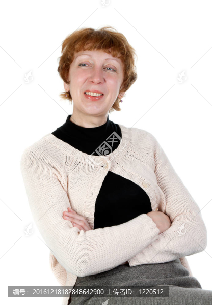 中年婦女微笑的畫像