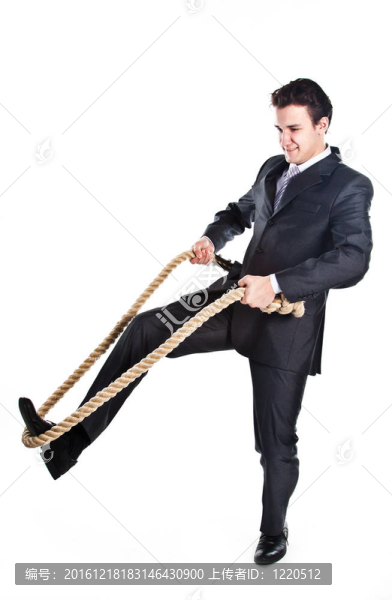 有繩子的人
