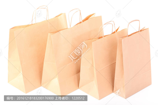 購物棕色禮品袋隔離