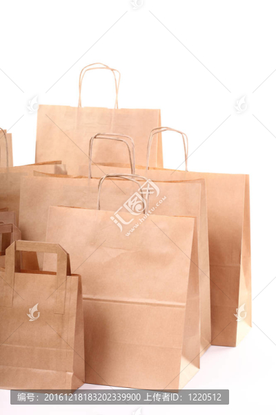 購(gòu)物棕色禮品袋隔離