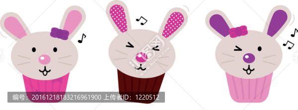 復(fù)活節(jié)兔子蛋糕套白色隔離