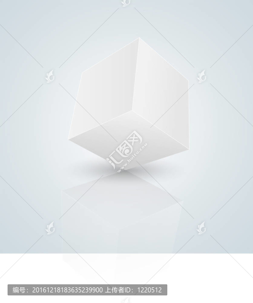 藍(lán)色孤立立方體