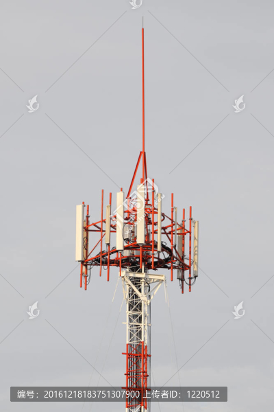 部分本地電信蜂窩移動天線的頂部。