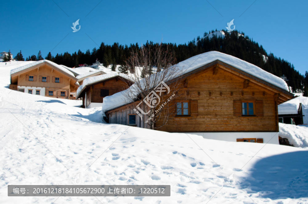 在蒙塔豐河谷的滑雪小屋