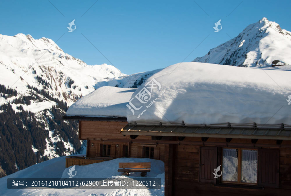 在蒙塔豐河谷的滑雪小屋