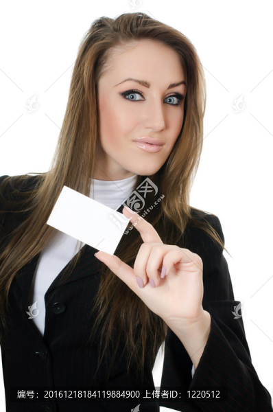 名片上的商業(yè)女性
