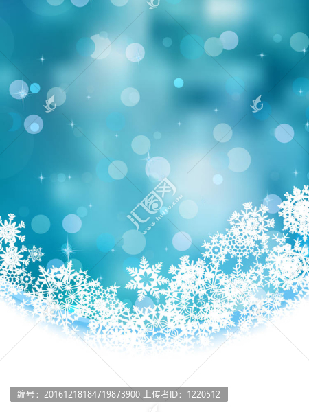 藍(lán)色背景與雪花。EPS,8