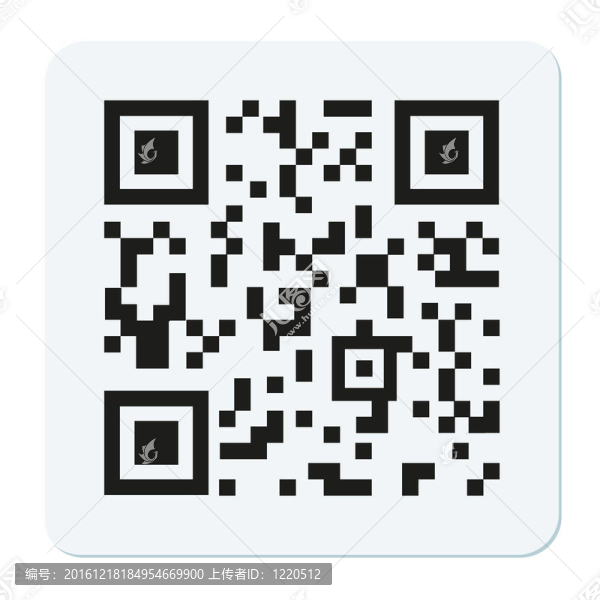 向量的QR碼白色隔離