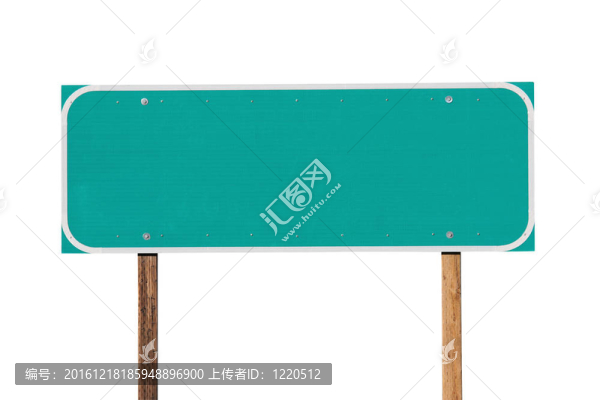 空白綠色公路標(biāo)志隔離