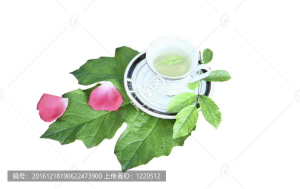 綠茶上的馬克杯