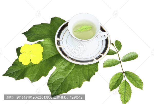 綠茶上的馬克杯