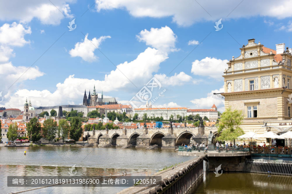 Lavka和Hradcany的查理士橋；布拉格；捷克共和國