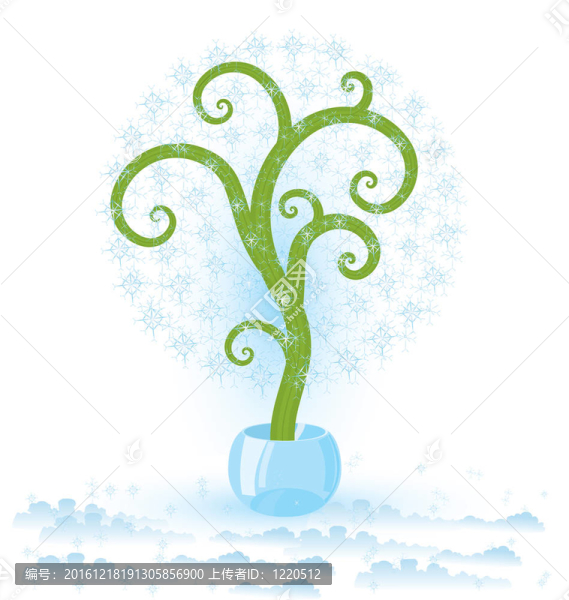 樹上的雪花