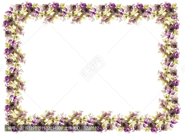 白色背景隔離花框架