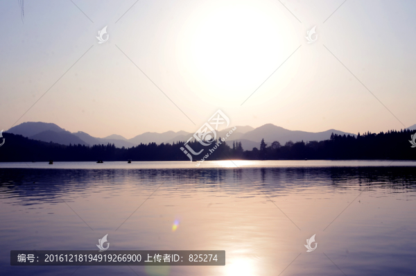 西湖山水,西湖黃昏