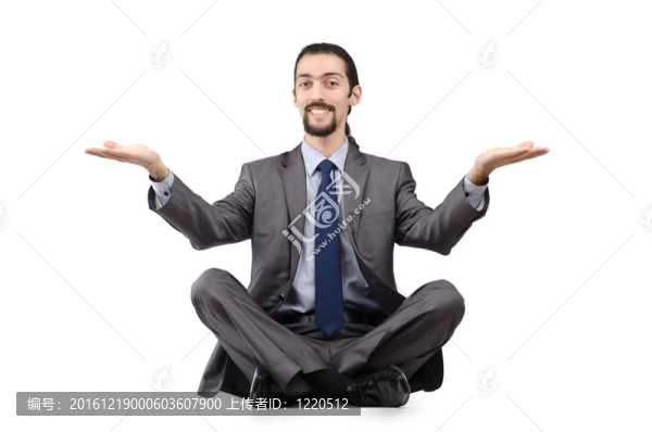 商人在白色背景下孤立